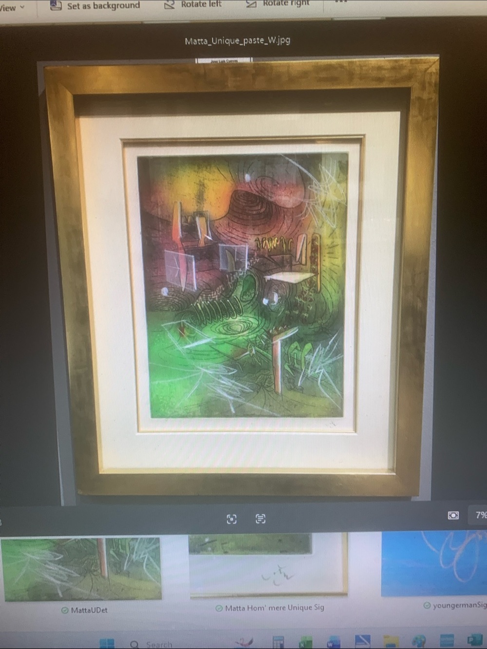Untitled Roberto Matta Unique